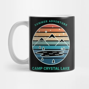 Camp Crystal Lake Retro Sunset Design Mug